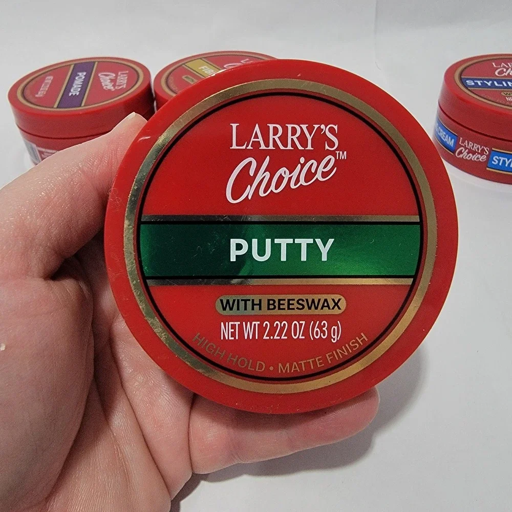 Larrys Choice Hair Set 4 Pack Pomade Fiber Wax Putty Styling Cream 2.22oz